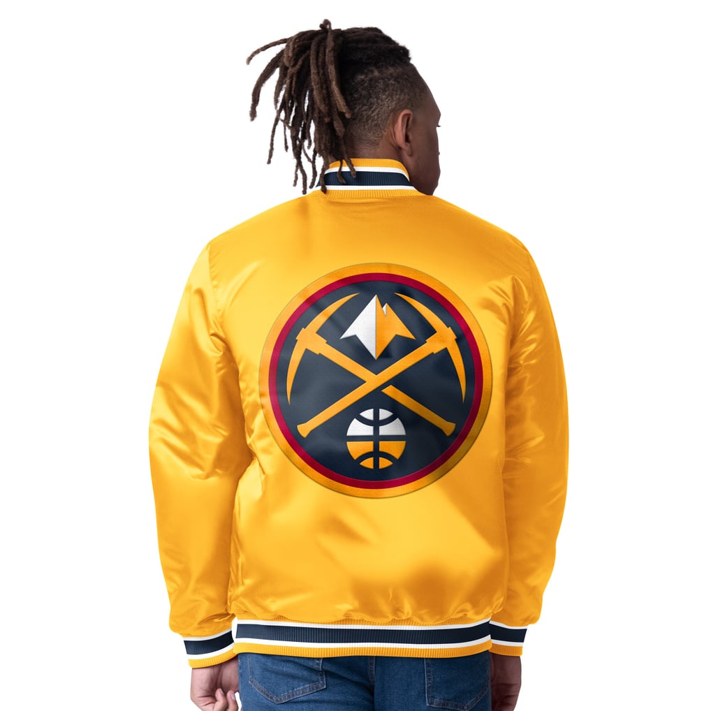  Denver Nuggets Starter Reversible Satin Full-Snap Varsity Jacket - Yellow